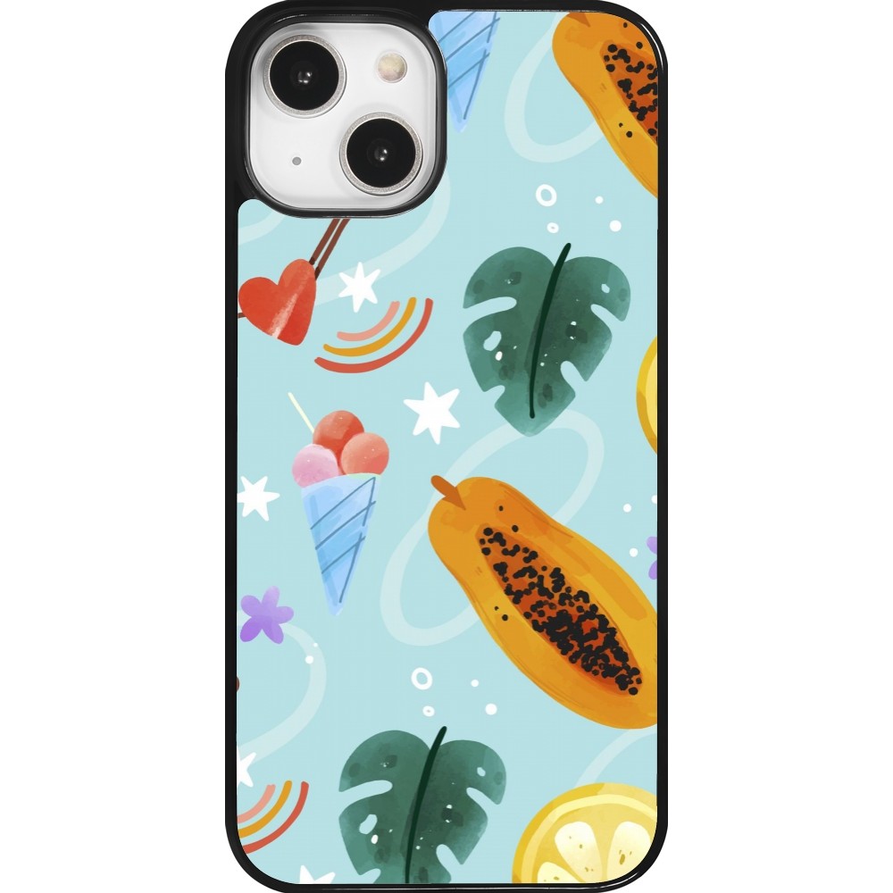 Coque iPhone 14 - Summer 2025 Pattern papaya