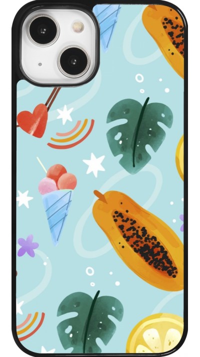 Coque iPhone 14 - Summer 2025 Pattern papaya