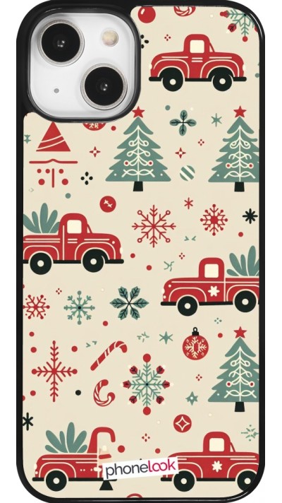 Coque iPhone 14 - Noël 2024 Camion Sapin
