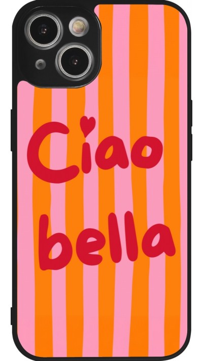 Coque iPhone 14 - Silicone rigide noir Bye Bella 2026