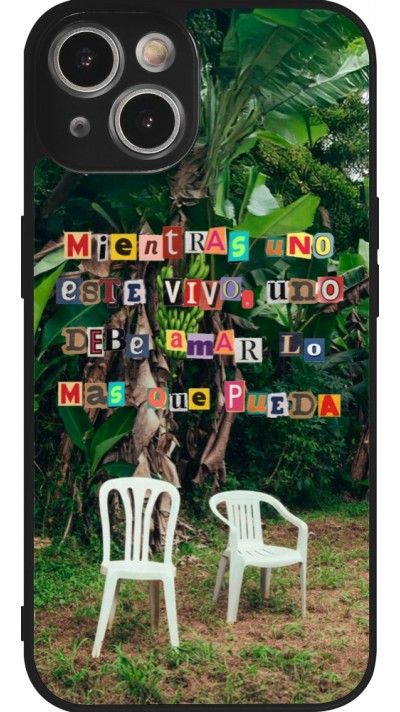 Coque iPhone 14 - Silicone rigide noir Chairs DTMF