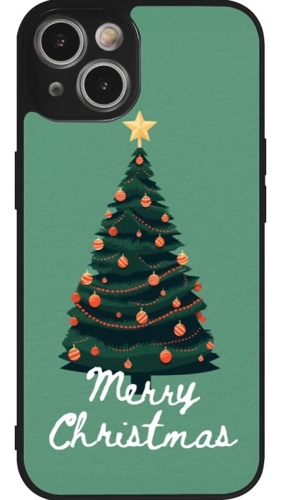 Coque iPhone 14 - Silicone rigide noir Christmas 25 Xmas Tree