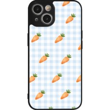 Coque iPhone 14 - Silicone rigide noir Easter 2026 Pattern carrots