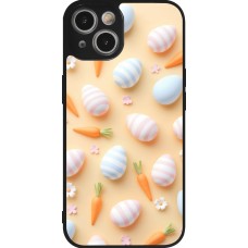 Coque iPhone 14 - Silicone rigide noir Easter 2026 Pattern Easter