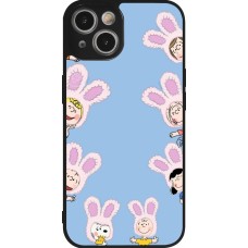 Coque iPhone 14 - Silicone rigide noir Easter 2026 Snoopy