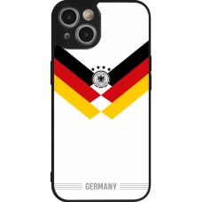 Coque iPhone 14 - Silicone rigide noir Maillot de football Allemagne 2026 personnalisable