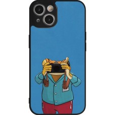 Coque iPhone 14 - Silicone rigide noir Frog with camera DTMF