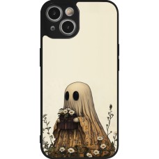 Coque iPhone 14 - Silicone rigide noir Halloween 2025 Ghost gardener