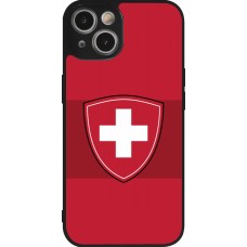 Coque iPhone 14 - Silicone rigide noir Hockey World Championship Ecusson Suisse