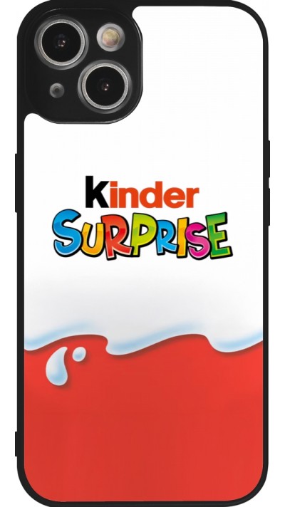 iPhone 14 Case Hülle - Silikon schwarz Kinder Surprise