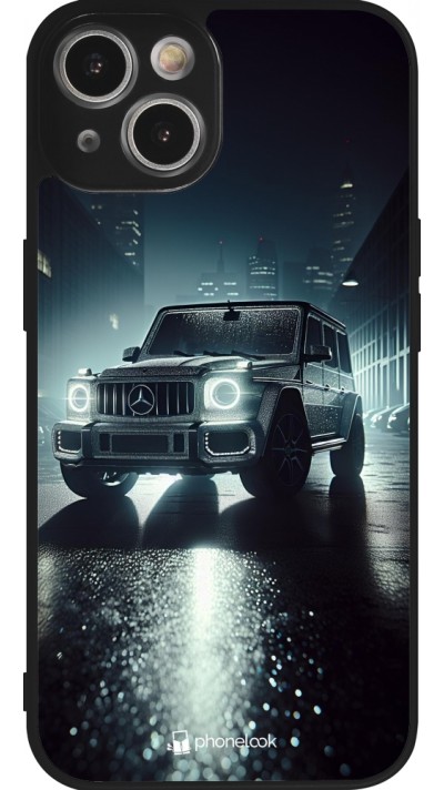 Coque iPhone 14 - Silicone rigide noir Mercedes G AMG Night