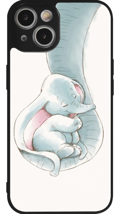 Coque iPhone 14 - Silicone rigide noir Mom 1903