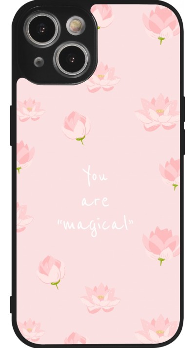 Coque iPhone 14 - Silicone rigide noir Mom 2023 your are magical