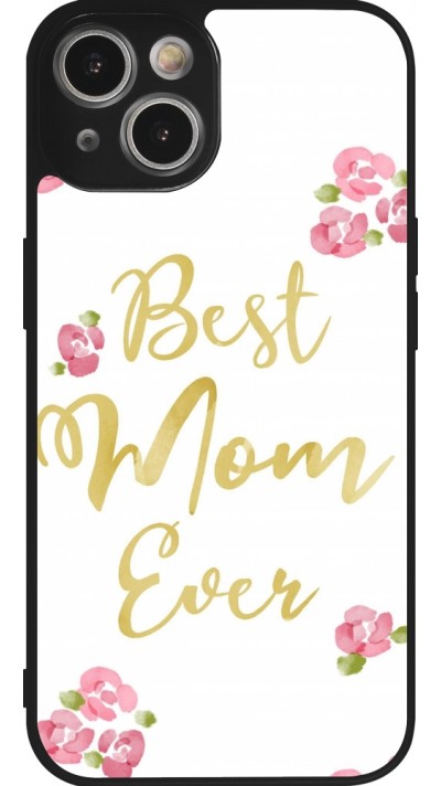 Coque iPhone 14 - Silicone rigide noir Mom 2024 best Mom ever