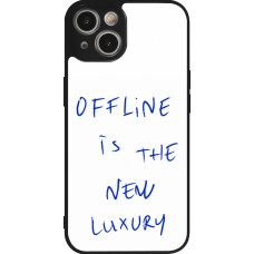 Coque iPhone 14 - Silicone rigide noir Offline is the new luxury