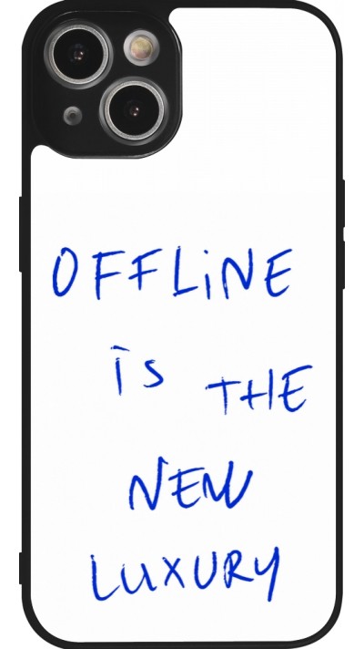 Coque iPhone 14 - Silicone rigide noir Offline is the new luxury