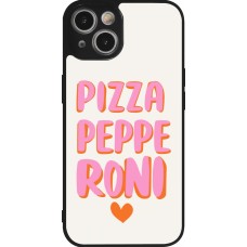iPhone 14 Case Hülle - Silikon schwarz Pizza pepperoni 2026