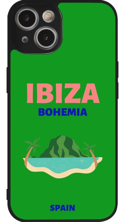 Coque iPhone 14 - Silicone rigide noir Pop Summer Destination Ibiza