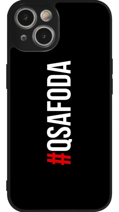 Coque iPhone 14 - Silicone rigide noir Qsafoda 1