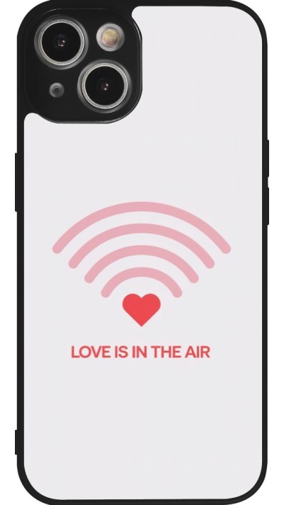 Coque iPhone 14 - Silicone rigide noir Saint Valentines Day 26 Love is in the air