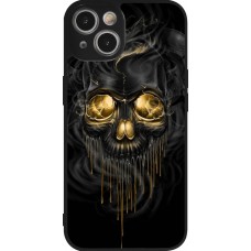iPhone 14 Case Hülle - Silikon schwarz Skull 02