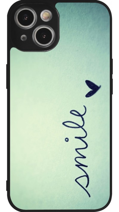 Coque iPhone 14 - Silicone rigide noir Smile