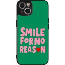 iPhone 14 Case Hülle - Silikon schwarz Smile for no reason 2026