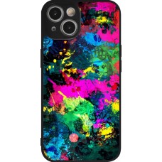 iPhone 14 Case Hülle - Silikon schwarz Splash paint