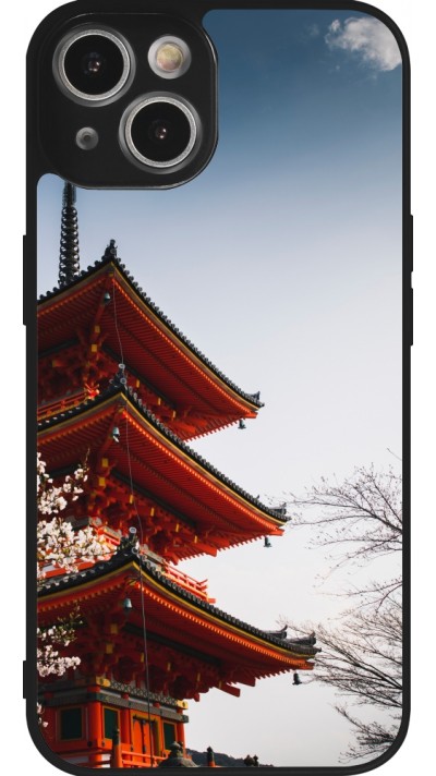 Coque iPhone 14 - Silicone rigide noir Spring 23 Japan