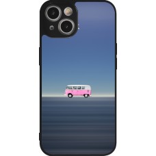 iPhone 14 Case Hülle - Silikon schwarz Spring 23 pink bus