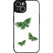 Coque iPhone 14 - Silicone rigide noir Butterflies Spring 2026
