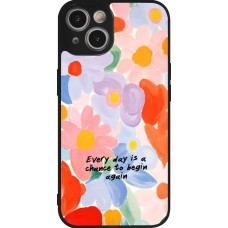 Coque iPhone 14 - Silicone rigide noir Every day is a chance Spring 2026