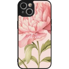 Coque iPhone 14 - Silicone rigide noir Just Bloom Spring 2026