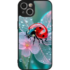 Coque iPhone 14 - Silicone rigide noir Ladybird in bloom Spring 2026