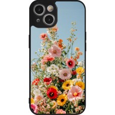 Coque iPhone 14 - Silicone rigide noir Spring flowers Spring 2026
