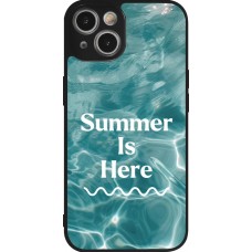 Coque iPhone 14 - Silicone rigide noir Summer 2025 Summer is here