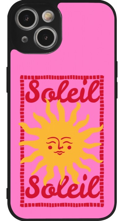 Coque iPhone 14 - Silicone rigide noir Sun sun 2026
