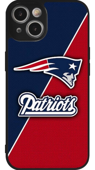Coque iPhone 14 - Silicone rigide noir Super Bowl 26 Patriots 1
