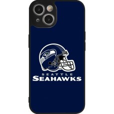 Coque iPhone 14 - Silicone rigide noir Super Bowl 26 Seattle 3