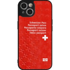 Coque iPhone 14 - Silicone rigide noir Swiss Passport