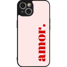 iPhone 14 Case Hülle - Silikon schwarz Valentine 2024 amor