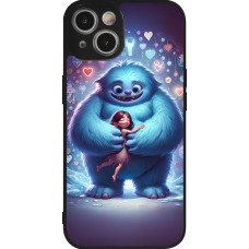 iPhone 14 Case Hülle - Silikon schwarz Valentin 2024 Flauschige Liebe