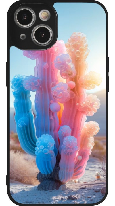 Coque iPhone 14 - Silicone rigide noir Artificial vegetation 2025