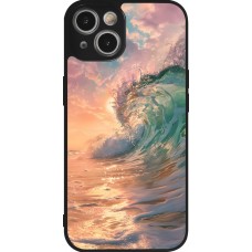 iPhone 14 Case Hülle - Silikon schwarz Wave Sunset