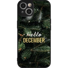 Coque iPhone 14 - Silicone rigide noir Winter 25 Winter hello december
