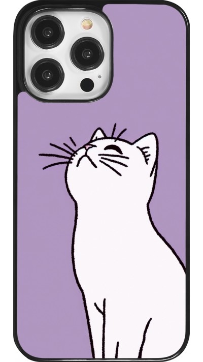 iPhone 14 Pro Max Case Hülle - Chat auf lila Hintergrund