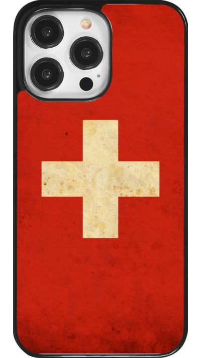 Coque iPhone 14 Pro Max - Vintage Flag SWISS