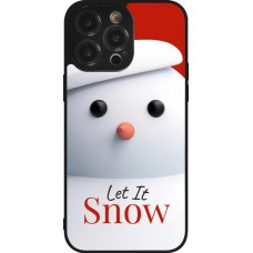 Coque iPhone 14 Pro Max - Silicone rigide noir Christmas 25 Xmas Snowman