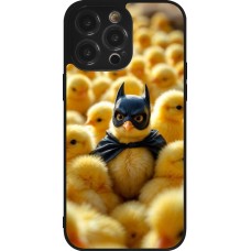 Coque iPhone 14 Pro Max - Silicone rigide noir Easter 2026 Chicken Batman