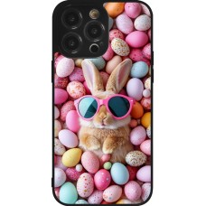 Coque iPhone 14 Pro Max - Silicone rigide noir Easter 2026 Rabbit fun